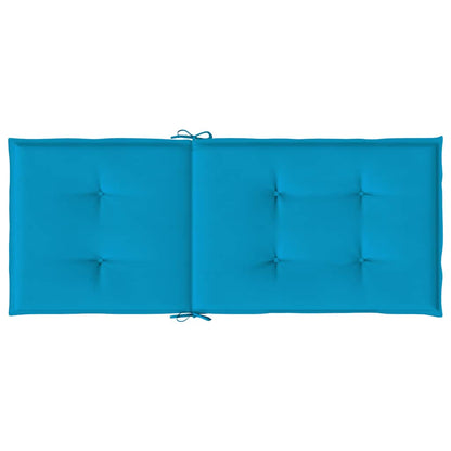 Cuscini per Sedie 2 pz Blu 120x50x3 cm in Tessuto