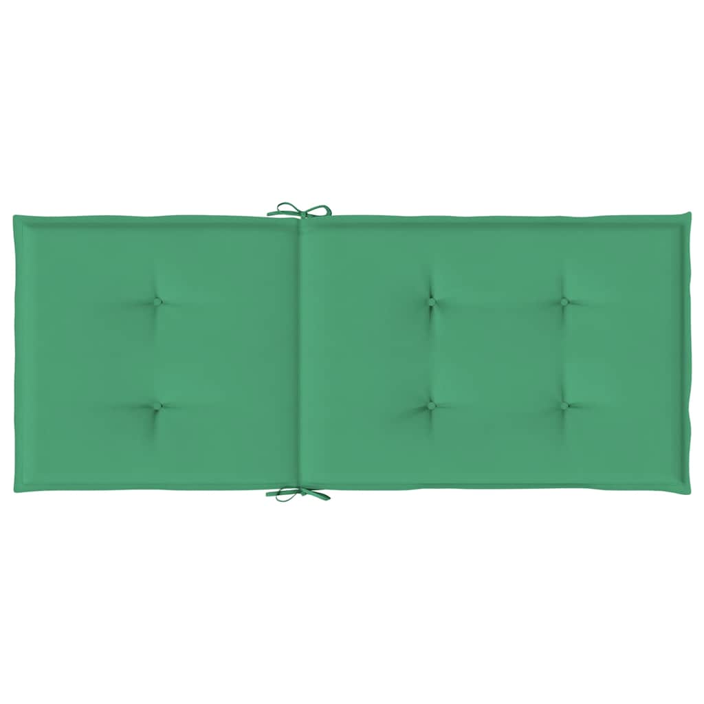 Cuscini per Sedie 2 pz Verdi 120x50x3 cm in Tessuto