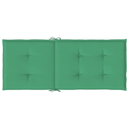 Cuscini per Sedie 2 pz Verdi 120x50x3 cm in Tessuto