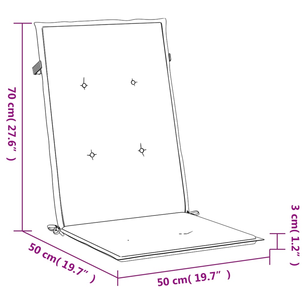 Cuscini per Sedie 4 pz Grigi 120x50x3 cm in Tessuto - homemem39