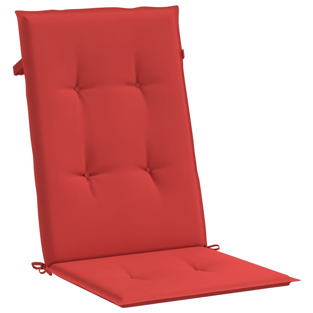 Cuscini per Sedie 2 pz Rossi 120x50x3 cm in Tessuto | homemem39