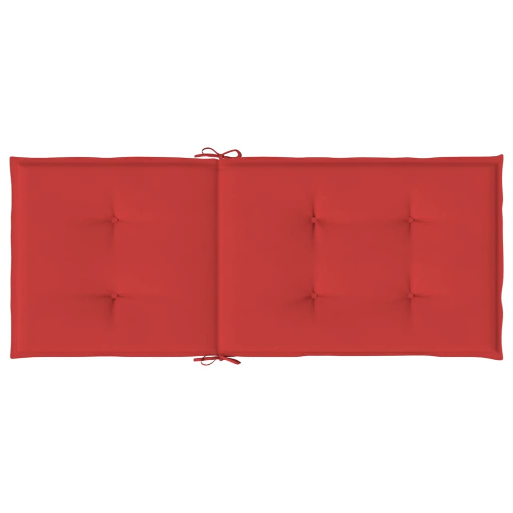 Cuscini per Sedie 2 pz Rossi 120x50x3 cm in Tessuto | homemem39