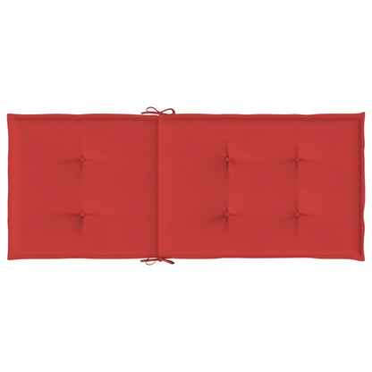 Cuscini per Sedie 2 pz Rossi 120x50x3 cm in Tessuto