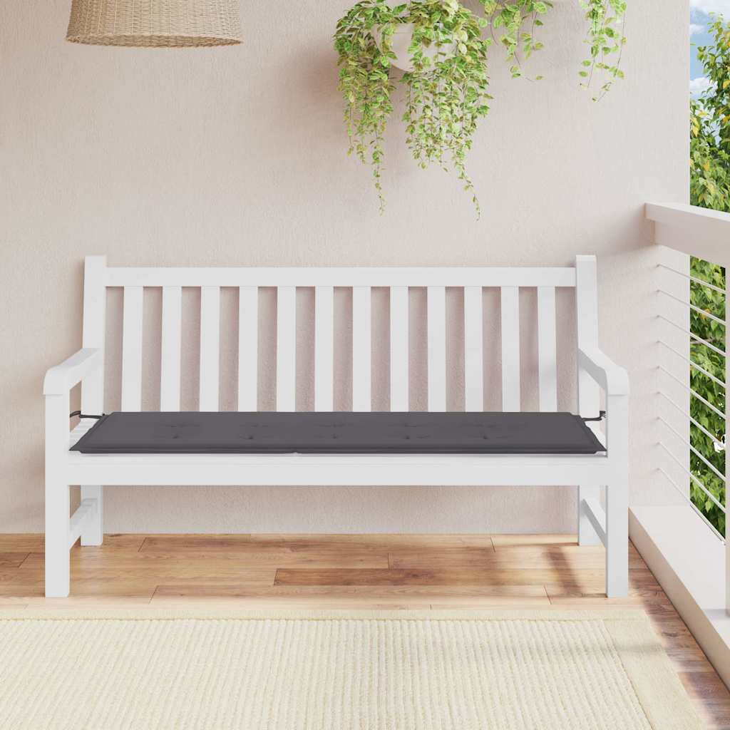 Cuscino per Panca Antracite 150x50x3 cm in Tessuto Oxford | homemem39