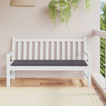 Cuscino per Panca Antracite 150x50x3 cm in Tessuto Oxford | homemem39