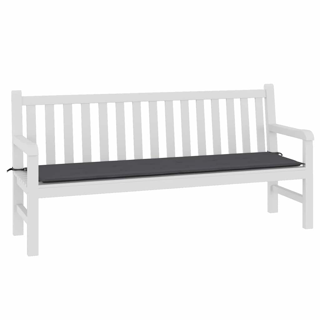 Cuscino per Panca Antracite 180x50x3 cm in Tessuto Oxford | homemem39
