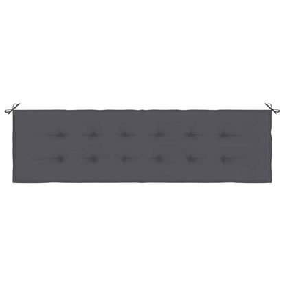 Cuscino per Panca Antracite 180x50x3 cm in Tessuto Oxford
