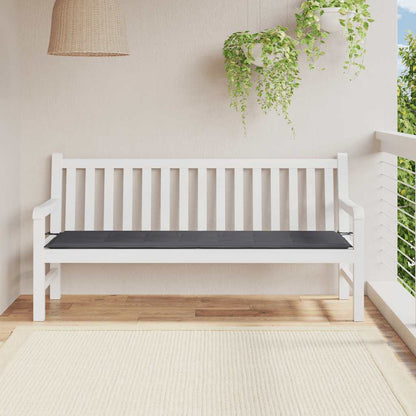 Cuscino per Panca Antracite 180x50x3 cm in Tessuto Oxford | homemem39