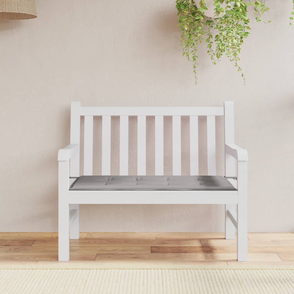 Gray Bench Cushion 120x50x3 cm in Oxford Fabric