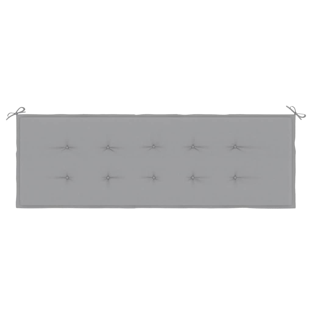 Cuscino per Panca Grigio 150x50x3 cm in Tessuto Oxford