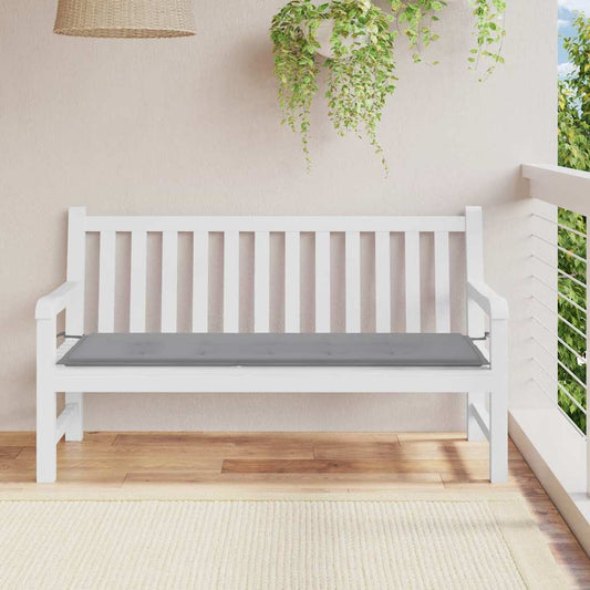 Cuscino per Panca Grigio 150x50x4 cm in Tessuto Oxford | homemem39