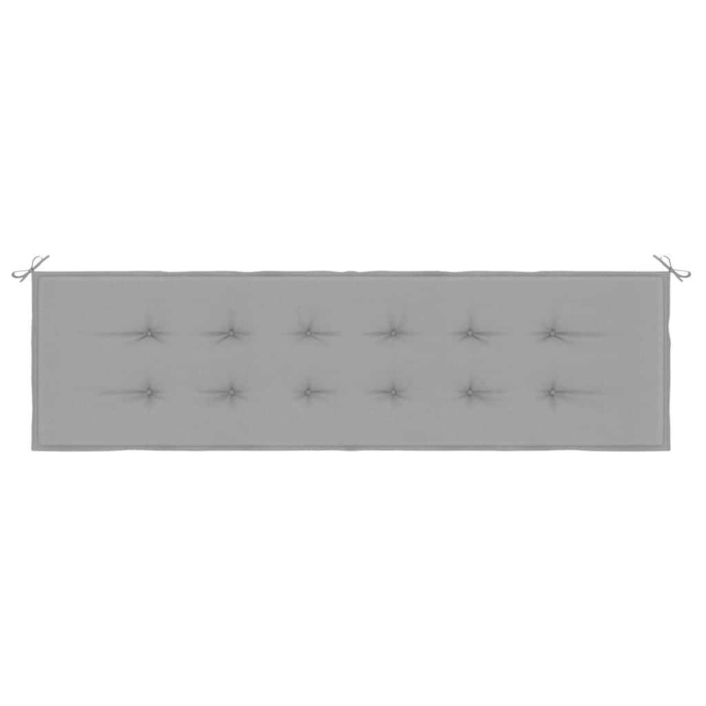 Cuscino per Panca Grigio 180x50x3 cm in Tessuto Oxford
