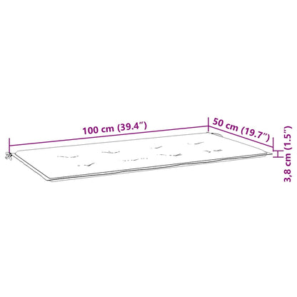 Cuscino per Panca Crema 100x50x4 cm in Tessuto Oxford | homemem39