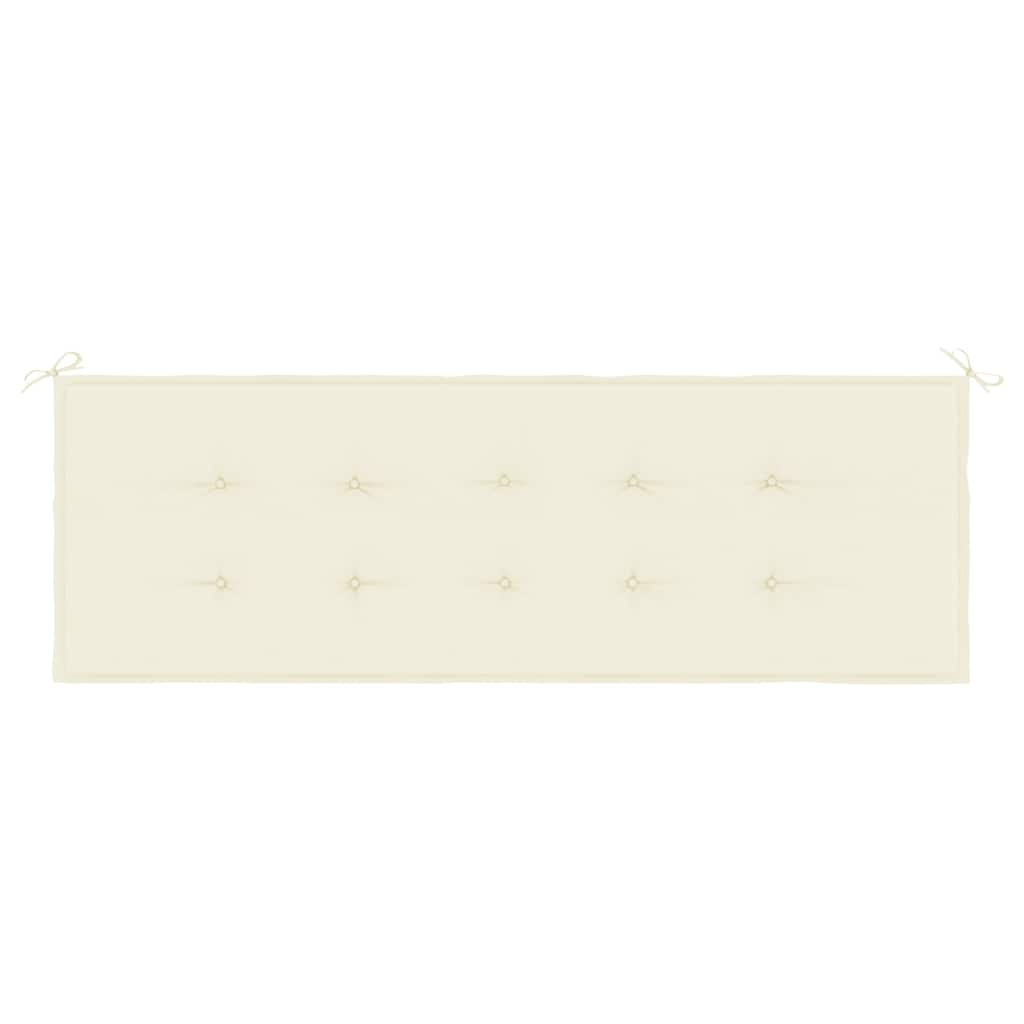 Cuscino per Panca Crema 150x50x3 cm in Tessuto Oxford