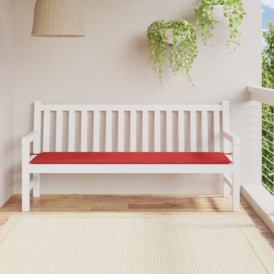 Cuscino per Panca Rosso 180x50x3 cm in Tessuto Oxford - homemem39