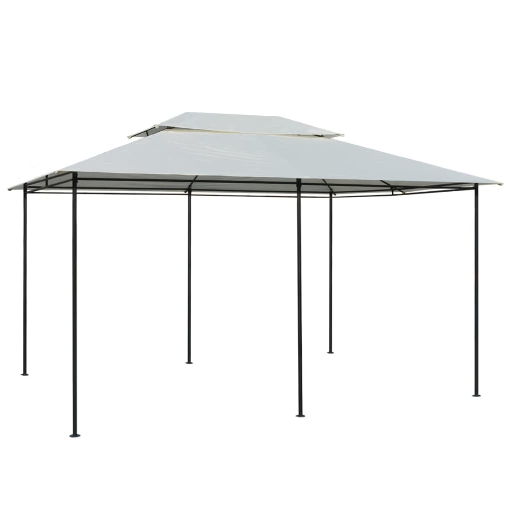 Gazebo da Giardino con Tende 4x3 m Bianco | homemem39