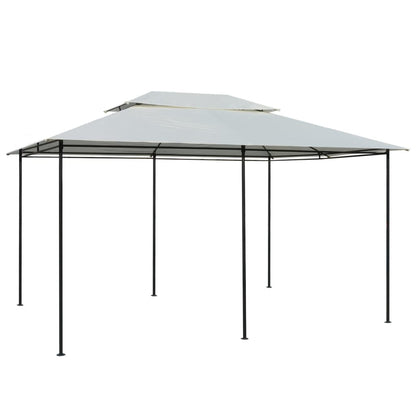 Gazebo da Giardino con Tende 4x3 m Bianco | homemem39