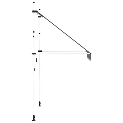 Tenda da Sole Retrattile Manuale 200 cm a Strisce Blu e Bianche | homemem39
