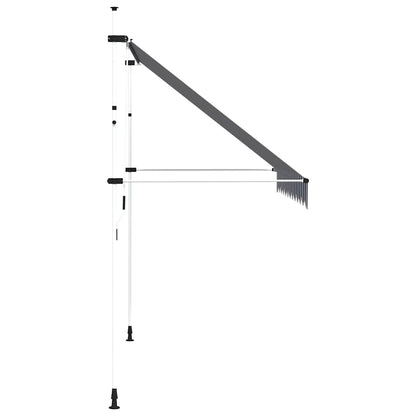 Tenda da Sole Retrattile Manuale 300 cm a Strisce Blu e Bianche
