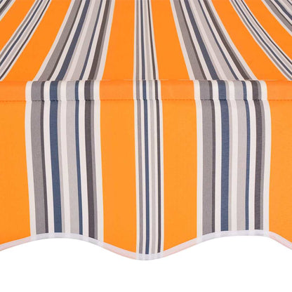 Tenda da Sole Retrattile Manuale 400 cm a Strisce Blu e Gialle | homemem39