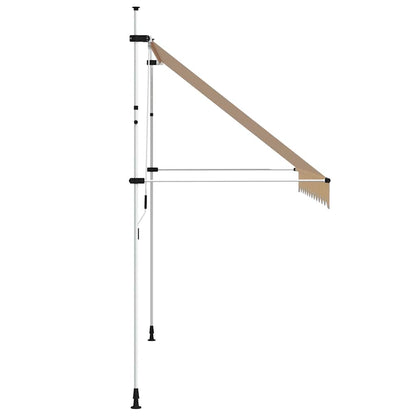 Tenda da Sole Retrattile Manuale 300cm Strisce Arancione Bianco | homemem39