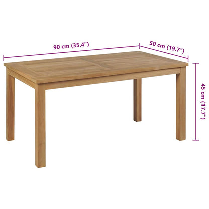 Tavolino da Salotto in Legno di Teak 90x50x45 cm | homemem39