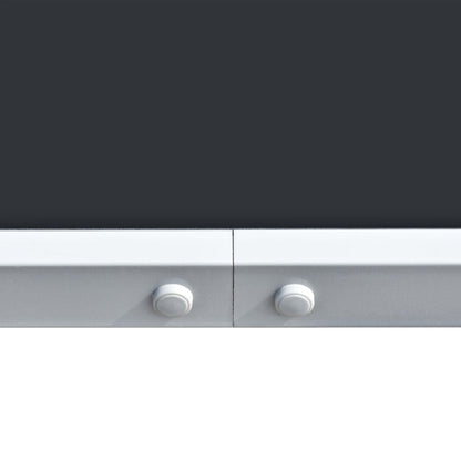 Tavolo da Giardino 150x90x74 cm Nero in Acciaio - homemem39