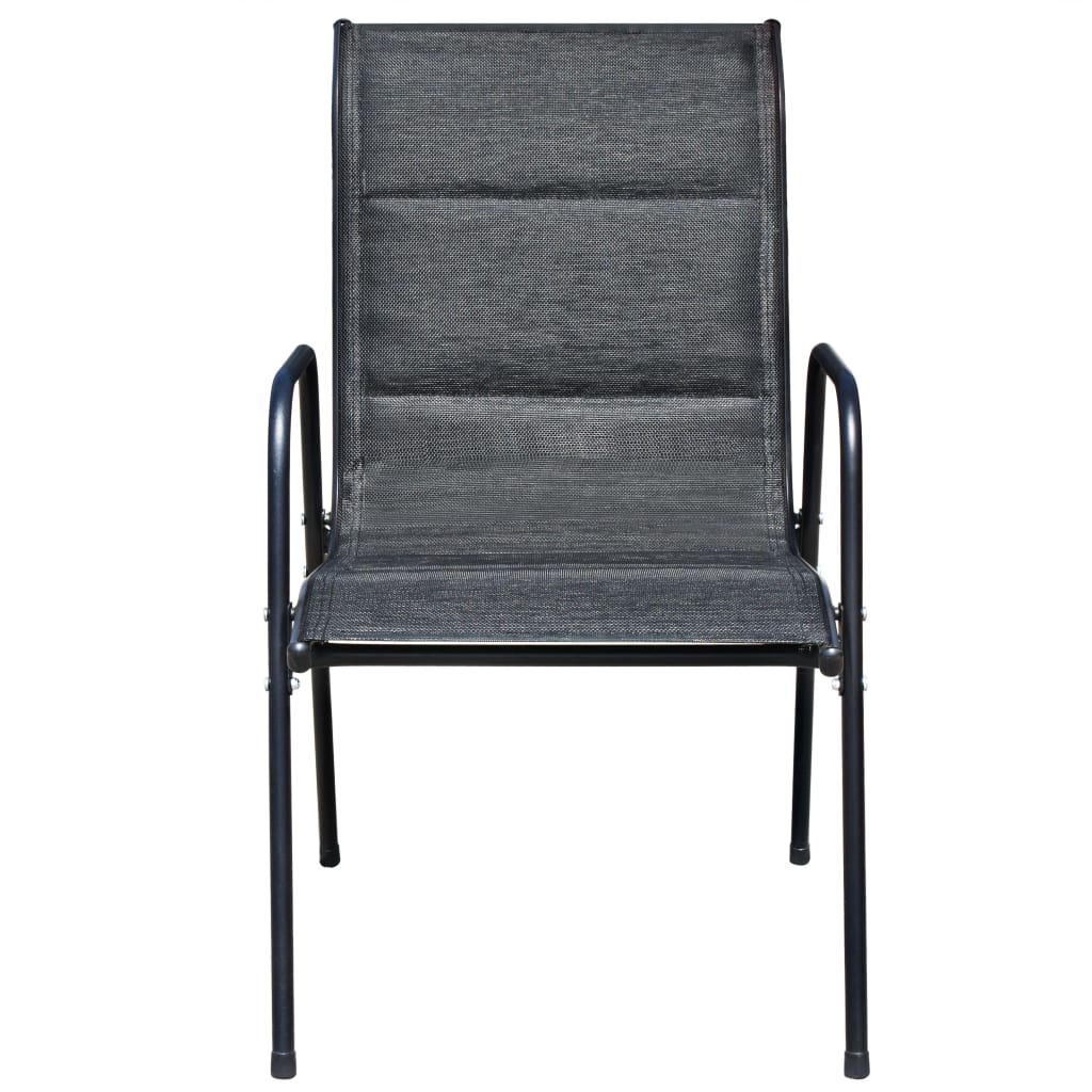 Set da Pranzo da Esterno 5 pz in Acciaio Nero - homemem39