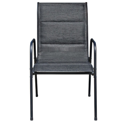 Set da Pranzo da Esterno 5 pz in Acciaio Nero - homemem39