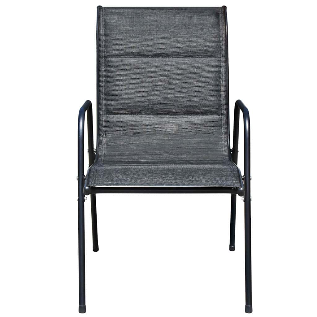 Set da Pranzo da Esterno 5 pz in Acciaio Nero