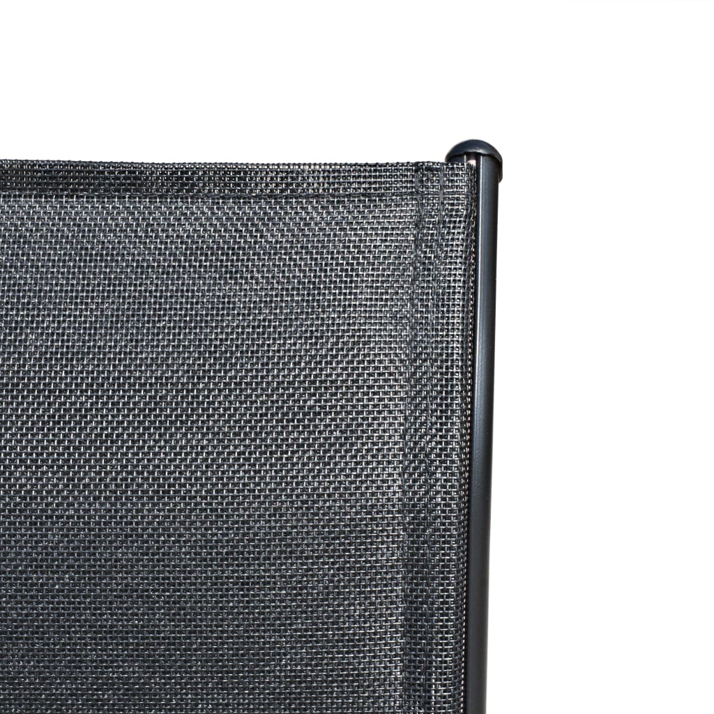 Set da Pranzo da Esterno 5 pz in Acciaio Nero - homemem39