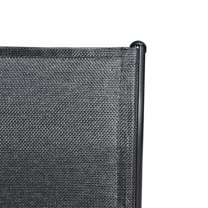 Set da Pranzo da Esterno 5 pz in Acciaio Nero