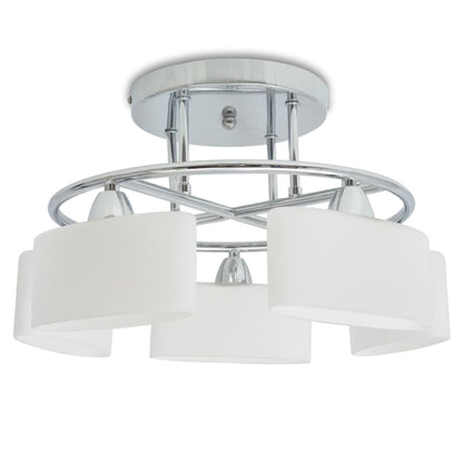Lampada Soffitto Paralumi Elissoidi Vetro 5 Lampadine E14 200 W | homemem39