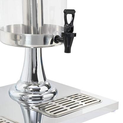 Doppio Distributore di Succhi di Frutta e Bibite Acciaio Inossidabile 2 x 8 L