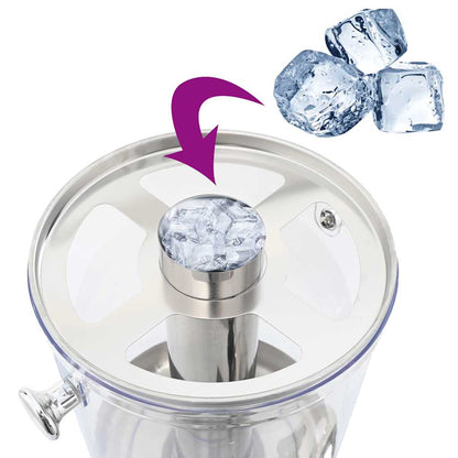 Triplo Distributore di Succhi di Frutta e Bibite Acciaio Inossidabile 3 x 8 L