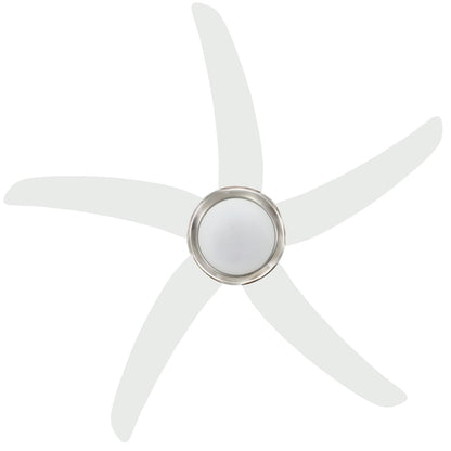 Ventilatore da Soffitto Decorato con Luce 128 cm Bianco - homemem39