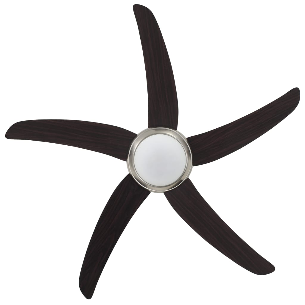 Ventilatore da Soffitto Decorato con Luce 128 cm Marrone | homemem39