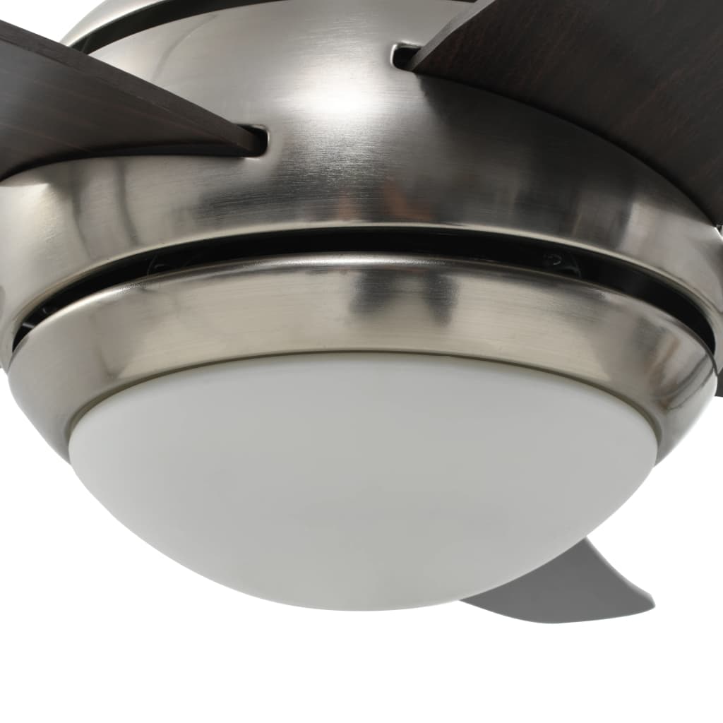 Ventilatore da Soffitto Decorato con Luce 128 cm Marrone | homemem39