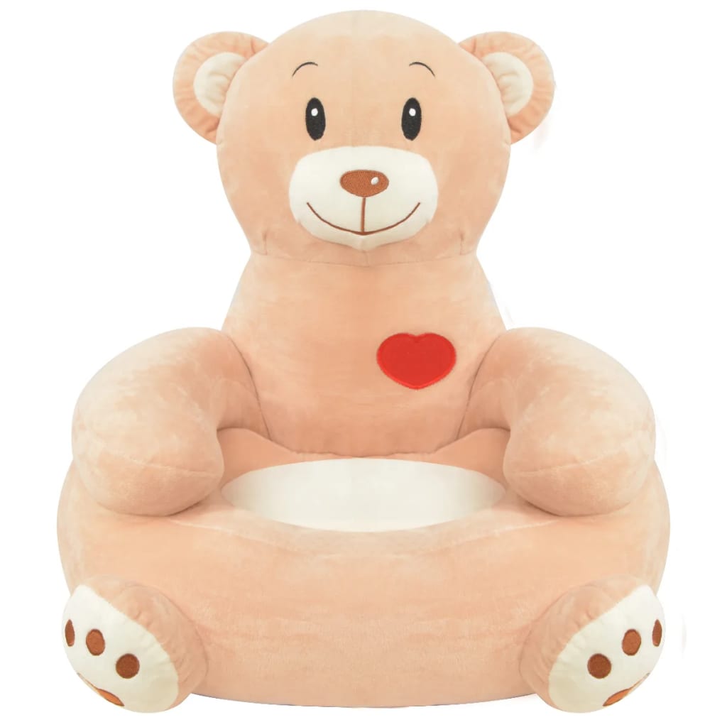 Poltrona in Peluche per Bambini Orsacchiotto Marrone | homemem39