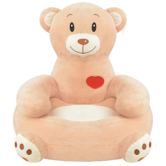 Poltrona in Peluche per Bambini Orsacchiotto Marrone | homemem39