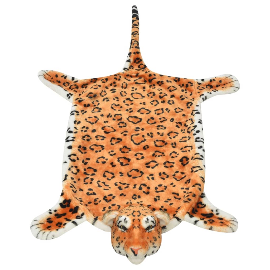 Tappeto di Peluche a Forma di Leopardo 139 cm Marrone - homemem39