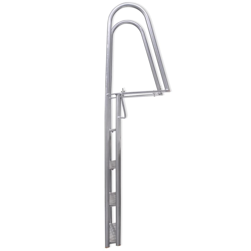 Scala a 4 Gradini per Piscina/Banchina in Alluminio 167 cm - homemem39