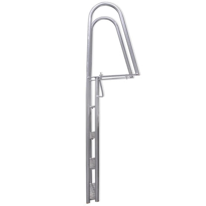 Scala a 4 Gradini per Piscina/Banchina in Alluminio 167 cm - homemem39