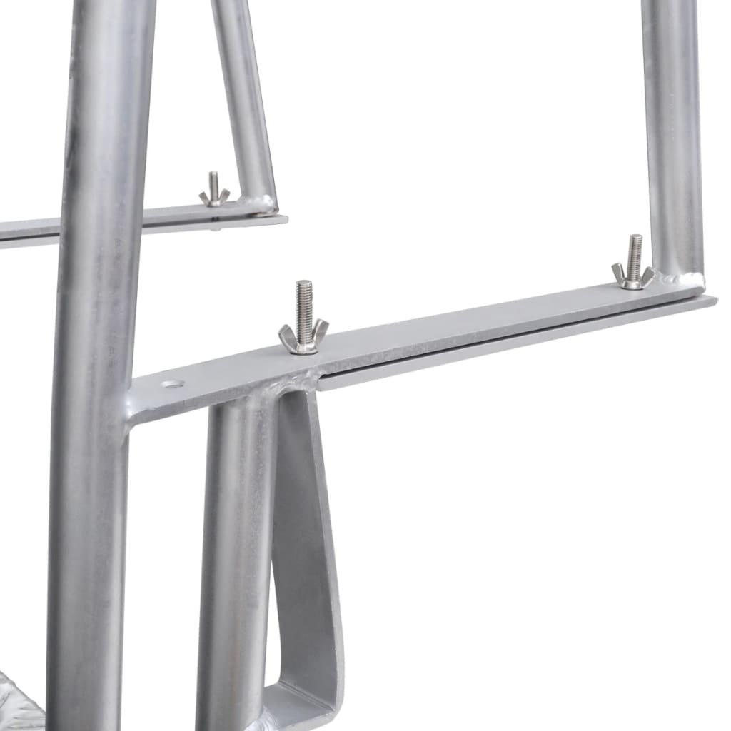 Scala a 4 Gradini per Piscina/Banchina in Alluminio 167 cm | homemem39
