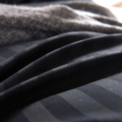 Copertura per Duvet 155 x 220 cm Satin di Cotone e Strisce