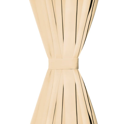 Tende in Micro Raso 2 pz con Passanti 140x245 cm Beige | homemem39