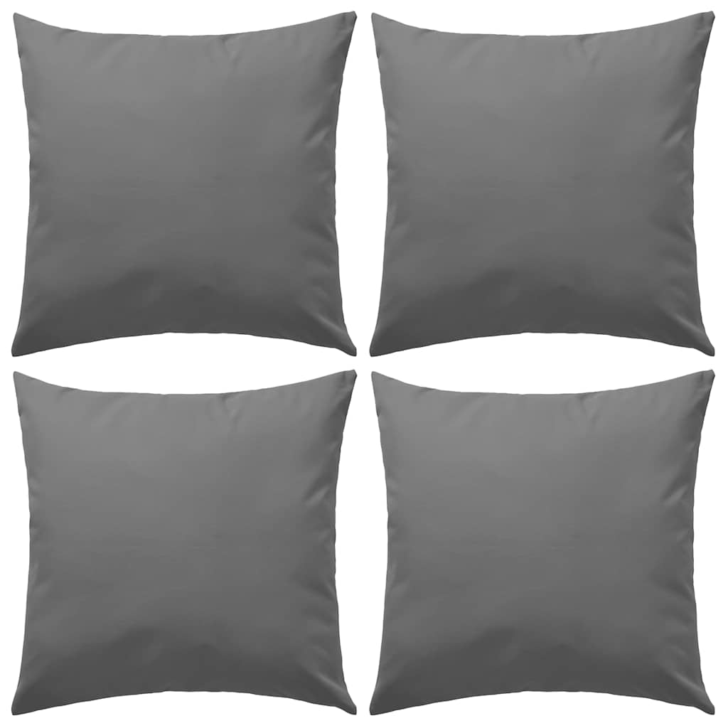 Cuscini da Esterno 4 pz 45x45 cm Grigi