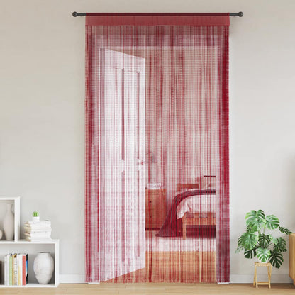 Tende a Filo 2 pz 140x250 cm Rosso Bordò | homemem39