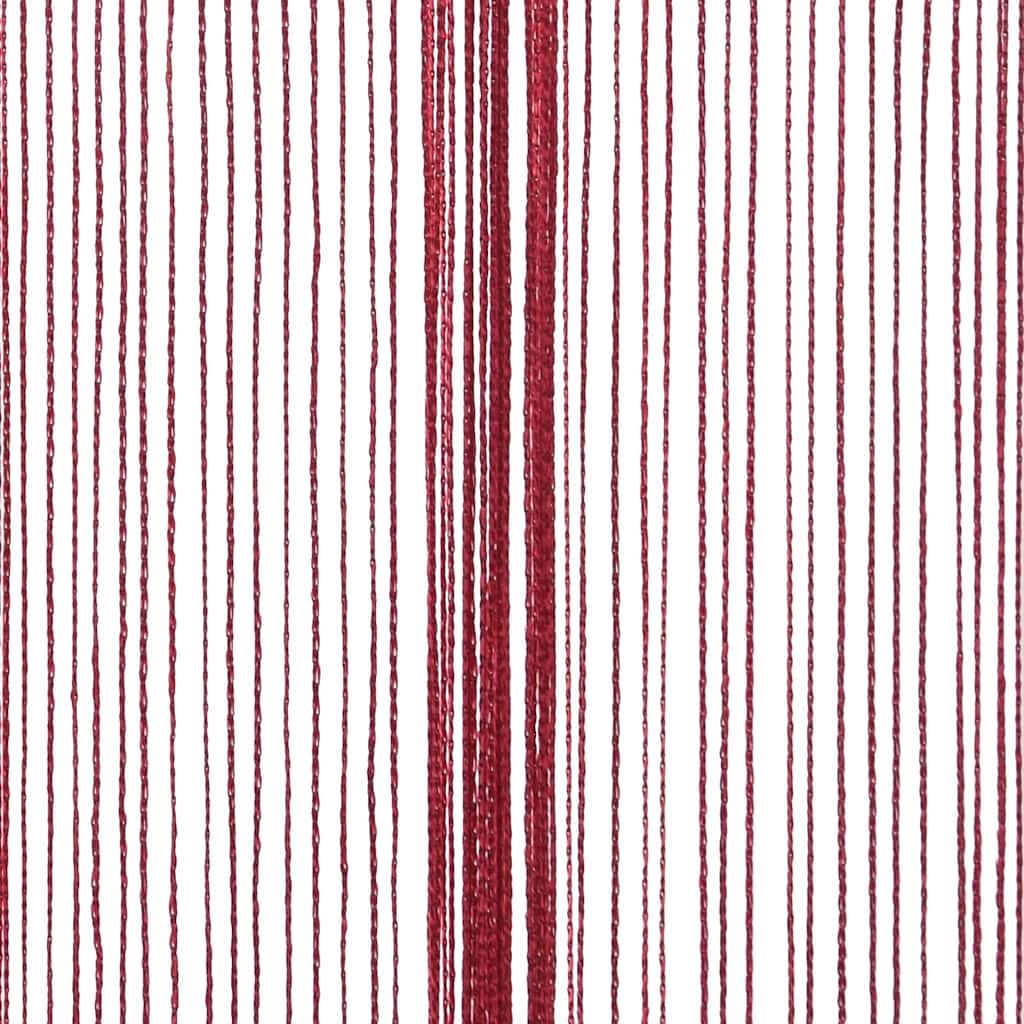 Tende a Filo 2 pz 140x250 cm Rosso Bordò