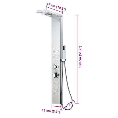 Pannello Doccia in Acciaio Inossidabile Quadrato - homemem39